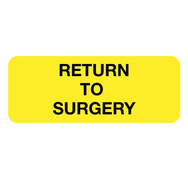 Sterile Label, Return to Surgery 7/8" x 2-1/4"